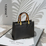 Popular amber handle designer leather handbag